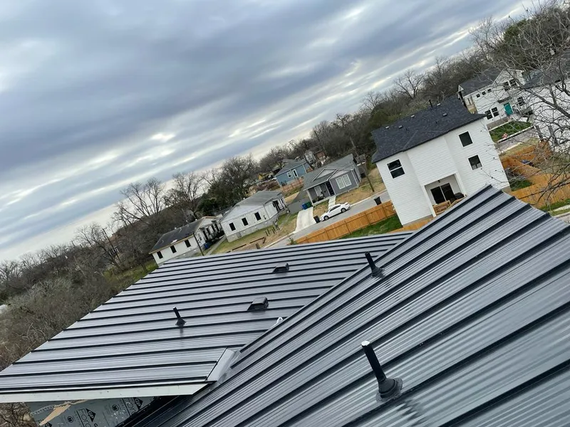 Standing seam metal roof panels with vents for Skylight Repair in Algonquin